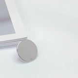 KC Silver Plated Round Stud Earring Accessory DIY Jewelry Findings 6pcs