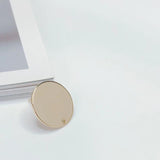 KC Silver Plated Round Stud Earring Accessory DIY Jewelry Findings 6pcs