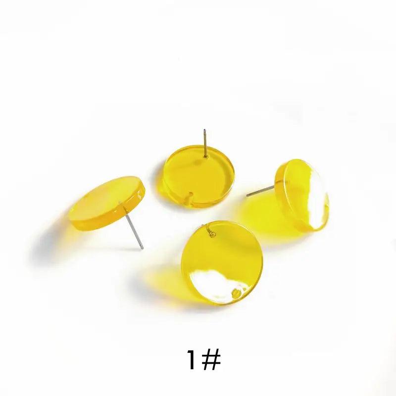 10pcs 20mm Acrylic Ear Needle Jewelry Making Material Jelly