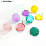 10pcs 20mm Acrylic Ear Needle Jewelry Making Material Jelly
