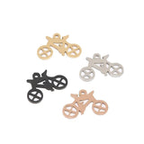 Bike Polish Stainless Steel Charm Biker Pendant for DIY Jewelry Making