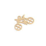 Bike Polish Stainless Steel Charm Biker Pendant for DIY Jewelry Making