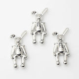 Alloy Silver-Plated 3D Rabbit HandMade Pendants DIY Jewelry Necklace Material