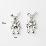 Alloy Silver-Plated 3D Rabbit HandMade Pendants DIY Jewelry Necklace Material