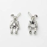 Alloy Silver-Plated 3D Rabbit HandMade Pendants DIY Jewelry Necklace Material