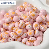 Ceramic Charcoal Grilled Beads for DIY Jewelry Making