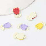 Handmade Multi-Alloy Tulip Flower Pendants