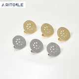14k Copper Plated Perforated Tray Brooch Pin