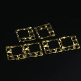 31.5mm Hollow Embossed Square Pendant Brass Jewelry Accessories