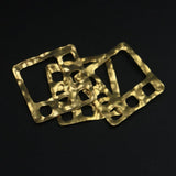 31.5mm Hollow Embossed Square Pendant Brass Jewelry Accessories