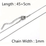 5PCS Stainless Steel Square Snake Chain for DIY Jewelry Making