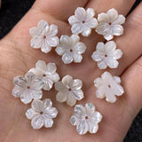 5 PCS Mother Of Pearl Shell Flower Beads Natural for Jewelry Making DIY