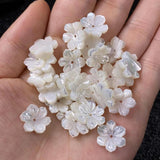 5 PCS Mother Of Pearl Shell Flower Beads Natural for Jewelry Making DIY