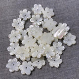 5 PCS Mother Of Pearl Shell Flower Beads Natural for Jewelry Making DIY