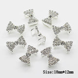 10pcs 18mm*12mm Rhinestone Button Slider for Wedding Clothing