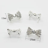 10pcs 18mm*12mm Rhinestone Button Slider for Wedding Clothing