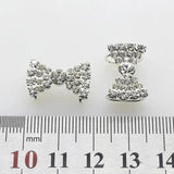 10pcs 18mm*12mm Rhinestone Button Slider for Wedding Clothing