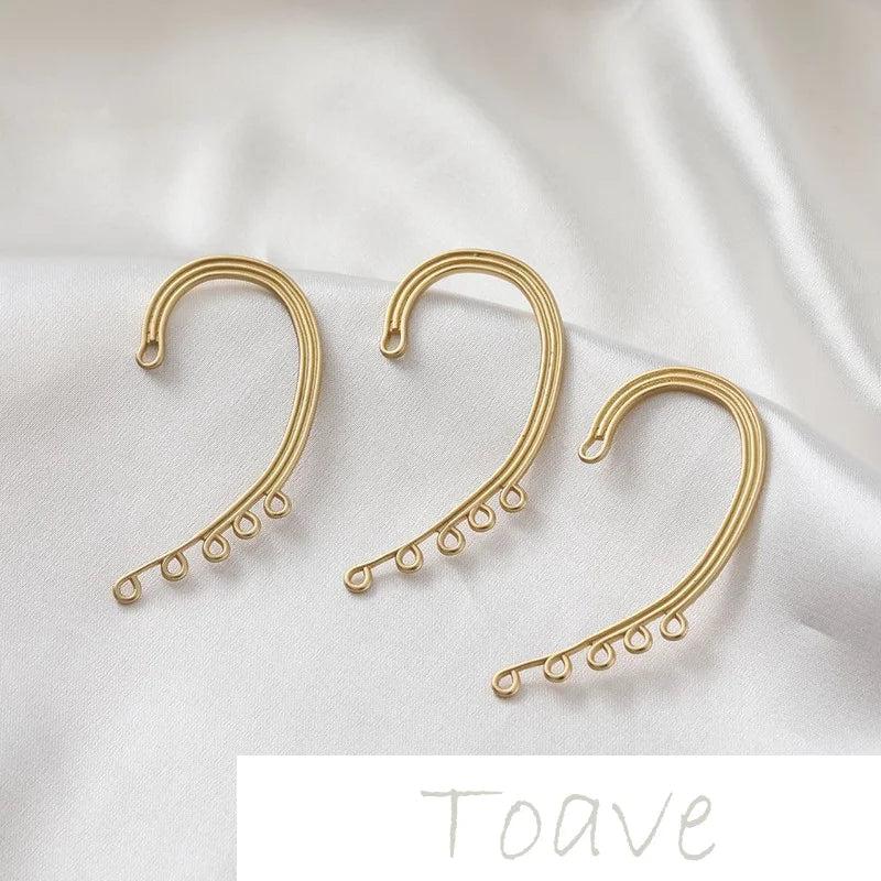 Gold-Clad Copper Earrings DIY Material Accessories