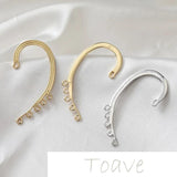 Gold-Clad Copper Earrings DIY Material Accessories