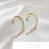 Gold-Clad Copper Earrings DIY Material Accessories