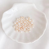 Natural Fresh Water Macroporous Near-Round Beads Single Pearl Loose Beads