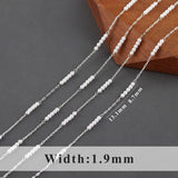 DIY Chain, 18k Rhodium Plated, Copper, 1m/lot