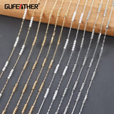 DIY Chain, 18k Rhodium Plated, Copper, 1m/lot