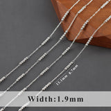 DIY Chain, 18k Rhodium Plated, Copper, 1m/lot