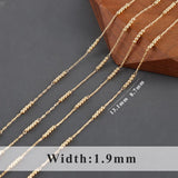 DIY Chain, 18k Rhodium Plated, Copper, 1m/lot