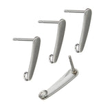 50Pcs Stainless Steel Hooks Coil Ear Wire Earrings DIY Earring J