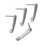 50Pcs Stainless Steel Hooks Coil Ear Wire Earrings DIY Earring J
