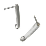 50Pcs Stainless Steel Hooks Coil Ear Wire Earrings DIY Earring J