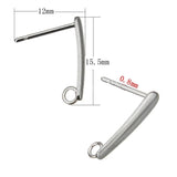 50Pcs Stainless Steel Hooks Coil Ear Wire Earrings DIY Earring J