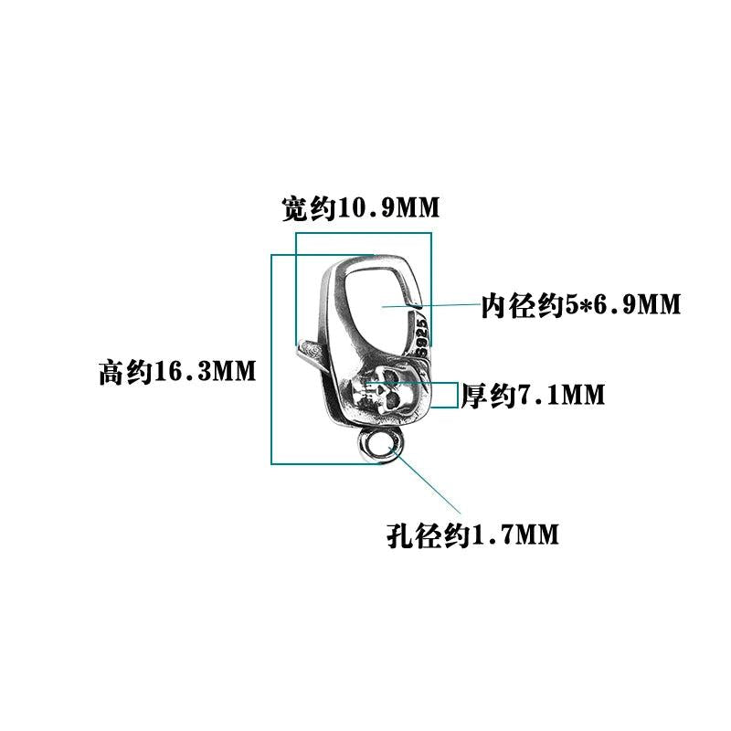925 Sterling Silver Skull Clasp for DIY Jewelry Making