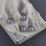 Rhodium Plated Zircon Pendant Jewelry Findings 10pcs/Lot