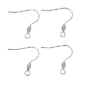 100pcs Stainless Steel Wire Clasp Earring Hooks for DIY Jewelry Making