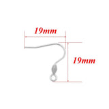 100pcs Stainless Steel Wire Clasp Earring Hooks for DIY Jewelry Making