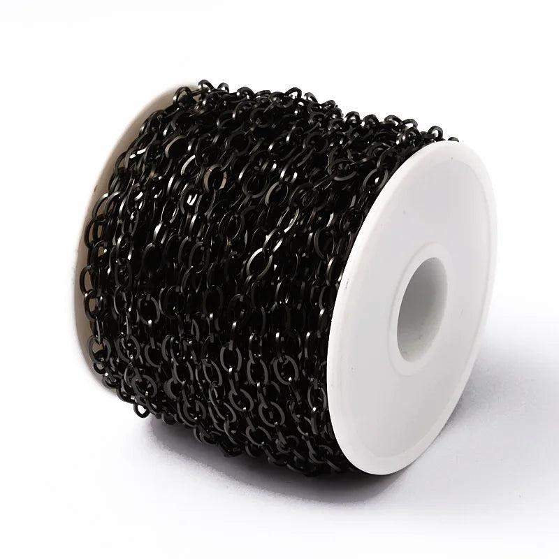 304 Stainless Steel Chain Necklace DIY Jewelry Accessory 2m