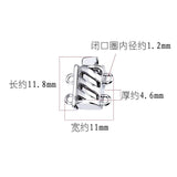 S925 Silver Insert Buckle Circle End Buckle DIY Manual Accessories