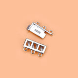 S925 Silver Insert Buckle Circle End Buckle DIY Manual Accessories
