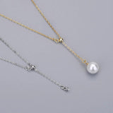 S925 Silver Necklace Pearl Bracket Y-Chain DIY Pendant Clavicle Chain