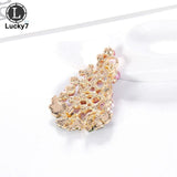 Grape Plant Brooch Rhinestone Pearl Corsage Creative Personality Painting
