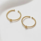 14K Electroplated Fried Dough Twists Ring Holder