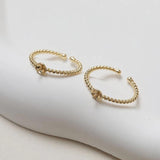14K Electroplated Fried Dough Twists Ring Holder