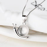 925 Sterling-Silverr Plated Platinum Pendant Blank with Honeywax Beads