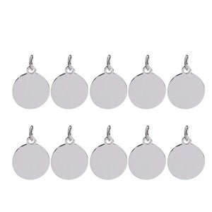 10 Stainless Steel Pendant Disc for DIY Jewelry Making