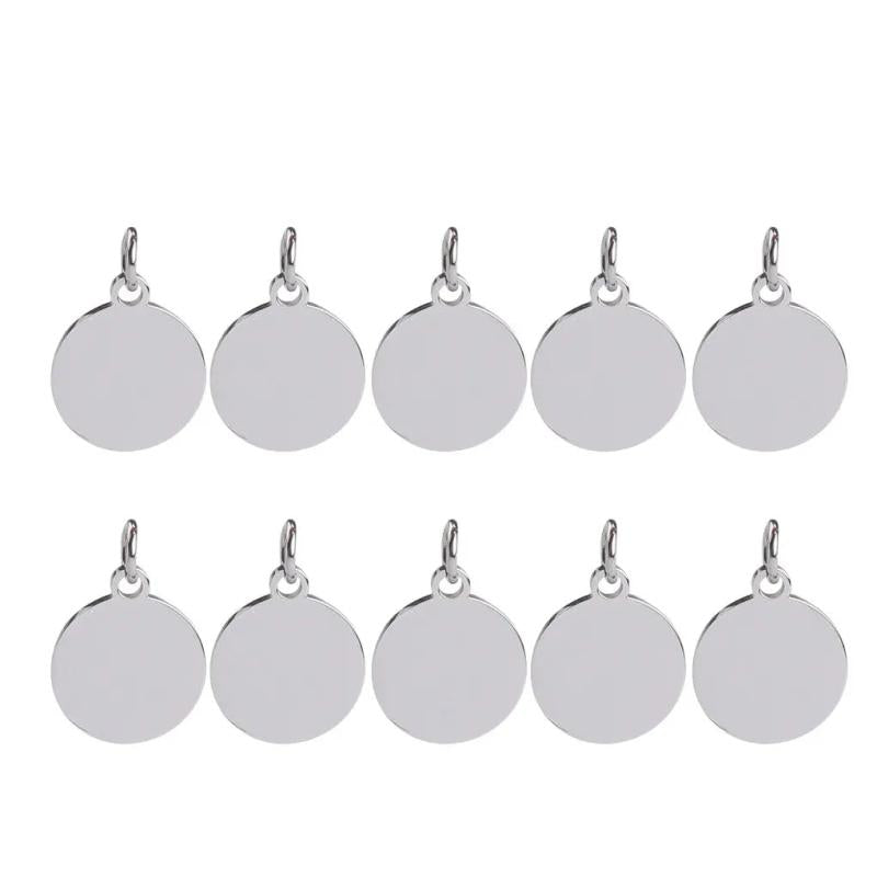 10 Stainless Steel Pendant Disc for DIY Jewelry Making