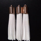 Suede Tassel DIY Pendant Keychains Earrings 12pcs/lot