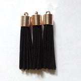 Suede Tassel DIY Pendant Keychains Earrings 12pcs/lot