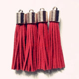 Suede Tassel DIY Pendant Keychains Earrings 12pcs/lot